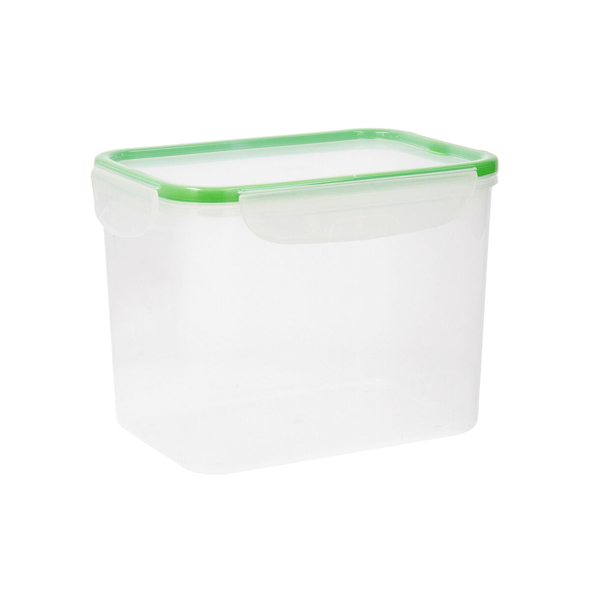 Hermetic Lunch Box Quid Greenery Transparent Plastic (3,7 L) (Pack 4x) Quid