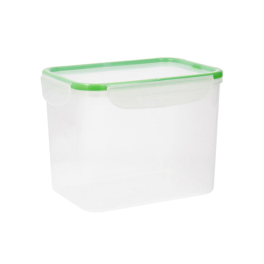 Hermetic Lunch Box Quid Greenery Transparent Plastic (3,7 L) (Pack 4x) Quid