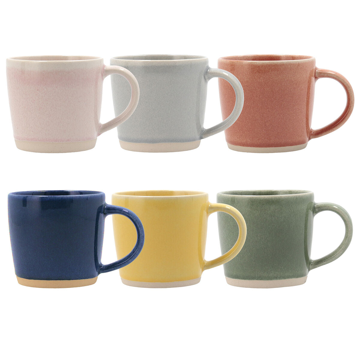 Mug Bidasoa Artesano Multicolour Ceramic 330 ml (6 Units) (Pack 6x) Bidasoa