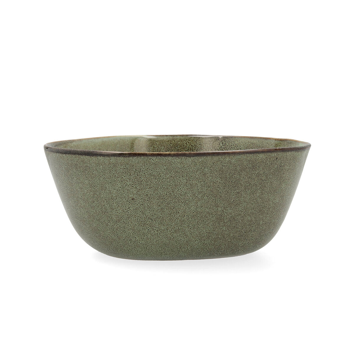 Salad Bowl Bidasoa Ikonic Ceramic Green (20 x 19,5 x 8,5 cm) (Pack 3x) Bidasoa