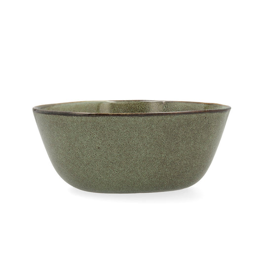 Salad Bowl Bidasoa Ikonic Ceramic Green (20 x 19,5 x 8,5 cm) (Pack 3x) Bidasoa