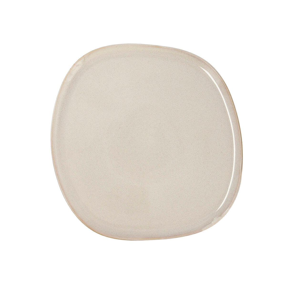 Flat plate Bidasoa Ikonic Ceramic White (26,5 x 25,7 x 1,5 cm) (Pack 4x) Bidasoa