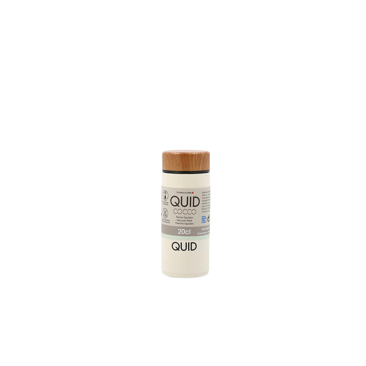 Thermal Bottle Quid Cocco White Drip 200 ml Metal Quid