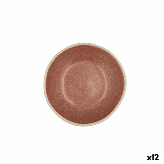 Bowl Bidasoa Gio Ceramic Brown 12 x 3 cm (12 Units) Bidasoa