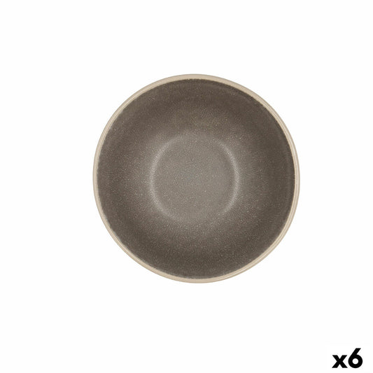 Bowl Bidasoa Gio 15 x 4 cm Ceramic Grey (6 Units) Bidasoa