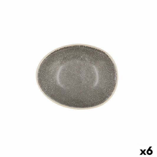 Bowl Bidasoa Gio 15 x 12,5 x 4 cm Ceramic Grey (6 Units) Bidasoa