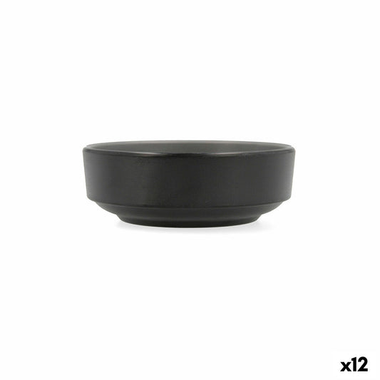 Snack Bowl Bidasoa Gio Grey Plastic 12,5 x 12,5 cm (12 Units) Bidasoa