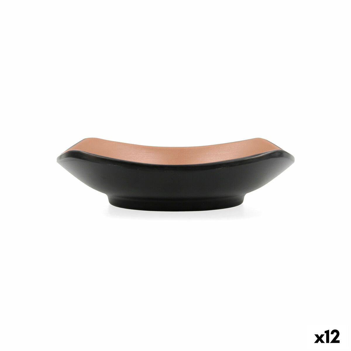 Snack Bowl Bidasoa Gio Brown Plastic 15 x 15 cm 12 Units Bidasoa