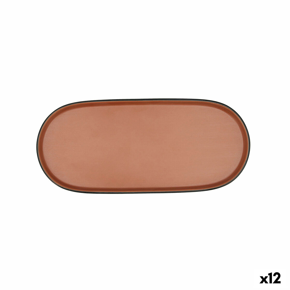 Snack tray Bidasoa Gio Brown Plastic 28 x 12 cm (12 Units) Bidasoa