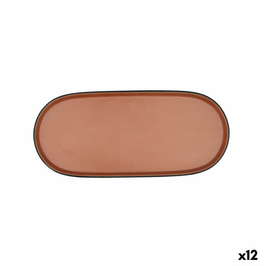 Snack tray Bidasoa Gio Brown Plastic 28 x 12 cm (12 Units) Bidasoa