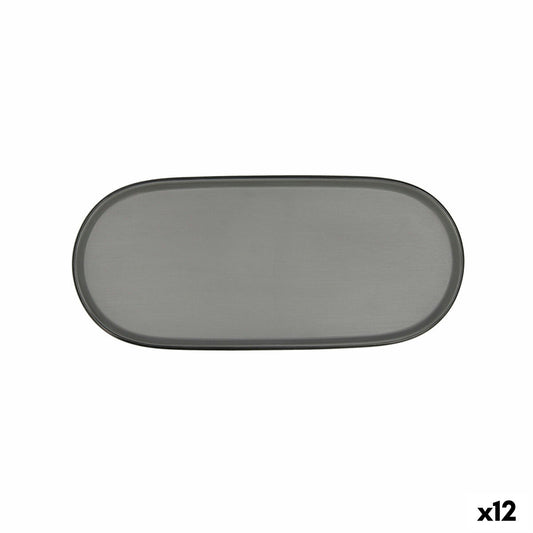 Snack tray Bidasoa Gio Grey Plastic 28 x 12 cm (12 Units) Bidasoa