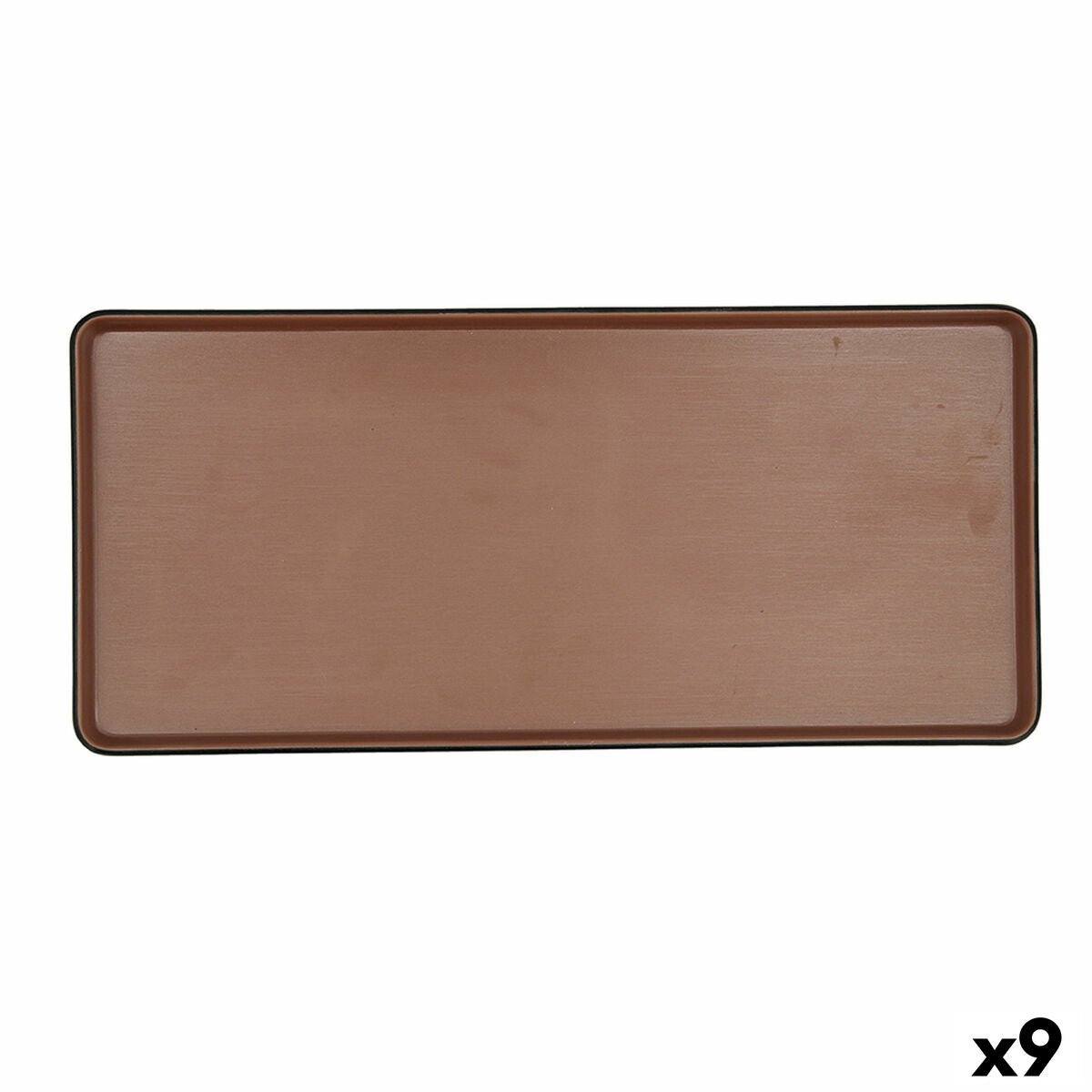 Snack tray Bidasoa Gio Brown Plastic 31,5 x 14,5 cm (9Units) Bidasoa