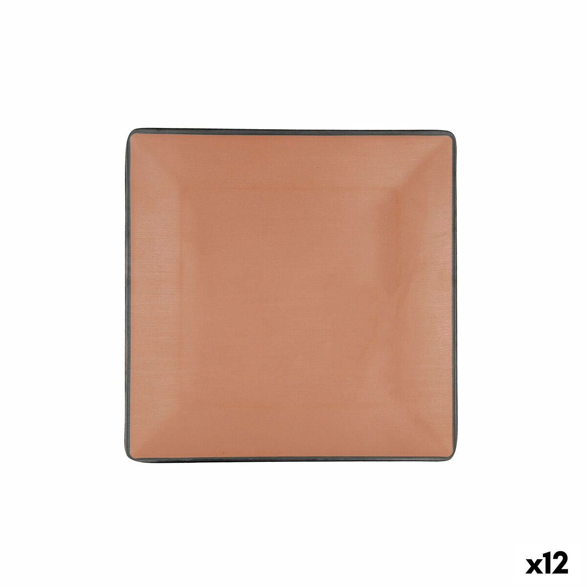 Flat plate Bidasoa Gio 21,5 x 21,5 cm Brown Plastic Bidasoa