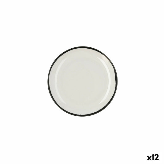 Flat Plate Ariane Vital Filo White Ceramic Ø 21 cm (12 Units) Ariane