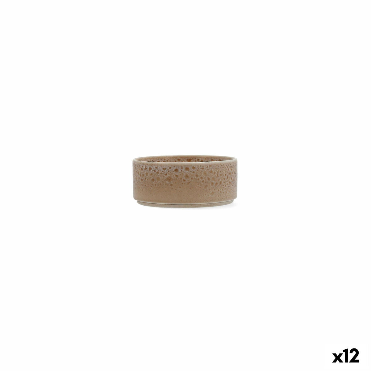 Bowl Ariane Porous Ceramic Beige 12 cm (12 Units) Ariane