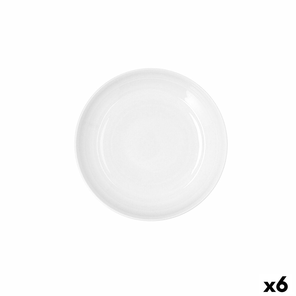 Deep Plate Ariane Artisan Ceramic White 25 cm (6 Units) Ariane