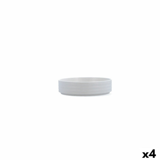 Bowl Ariane Artisan Ø 14 cm Ceramic White (4 Units) Ariane