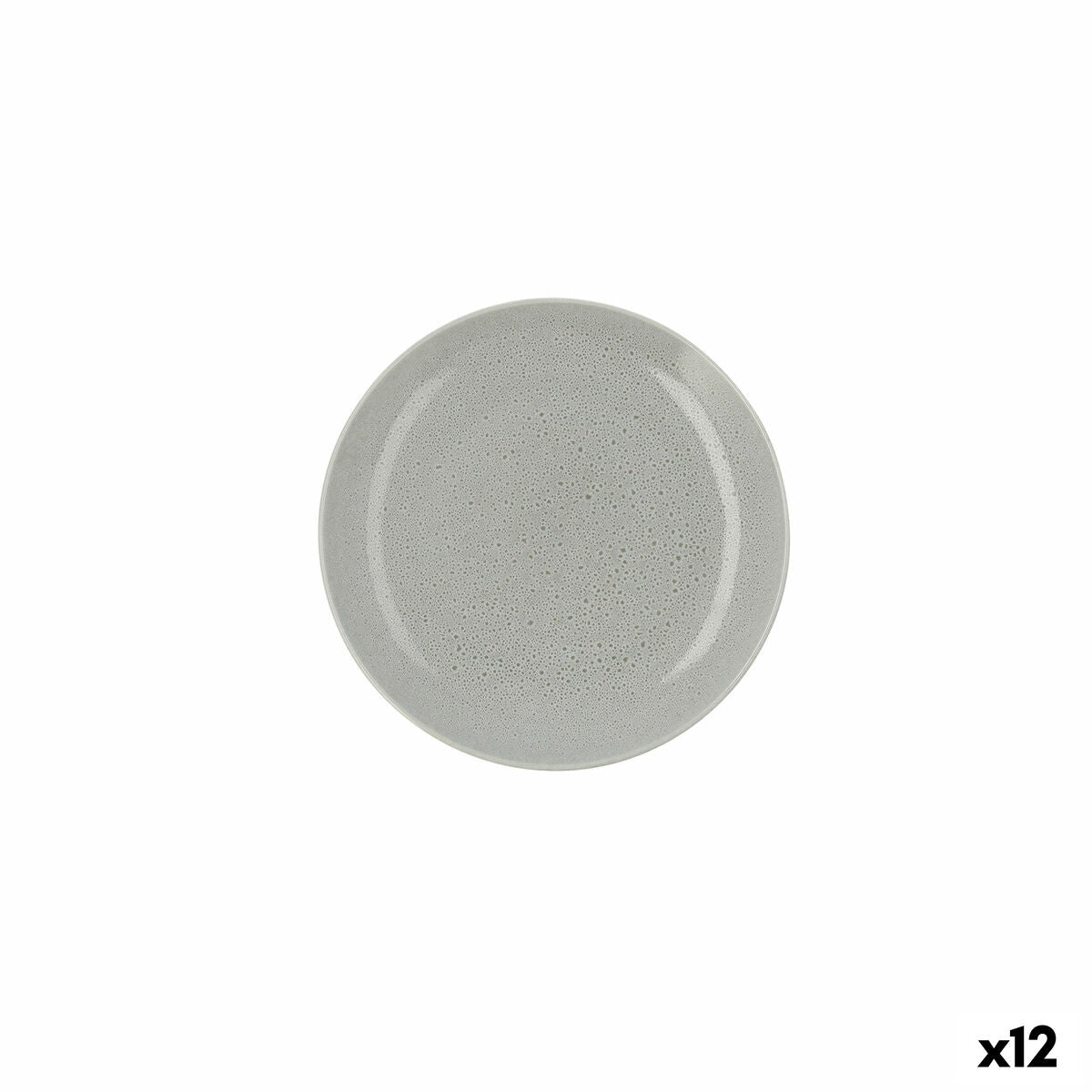 Flat plate Ariane Porous Ceramic Green Ø 21 cm (12 Units) Ariane