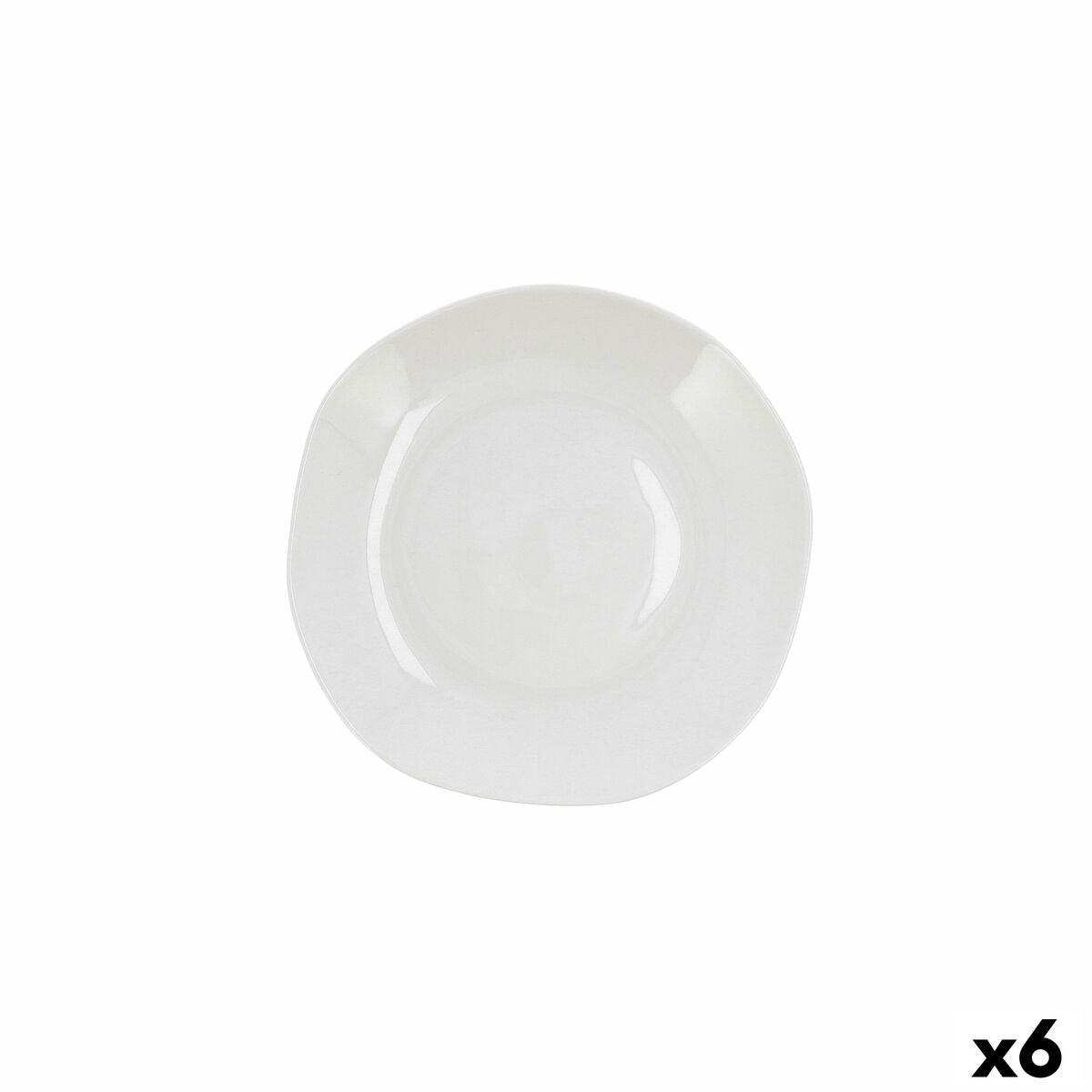 Deep Plate Ariane Earth Ceramic White 23 cm (6 Units) Ariane