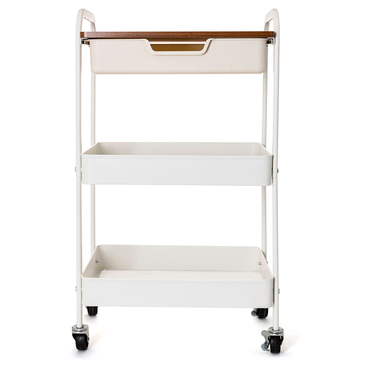 Vegetable trolley Quid Elvia White Metal 46,5 x 30,5 x 75 cm Quid