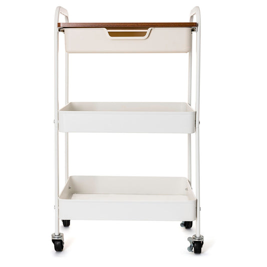 Vegetable trolley Quid Elvia White Metal 46,5 x 30,5 x 75 cm Quid