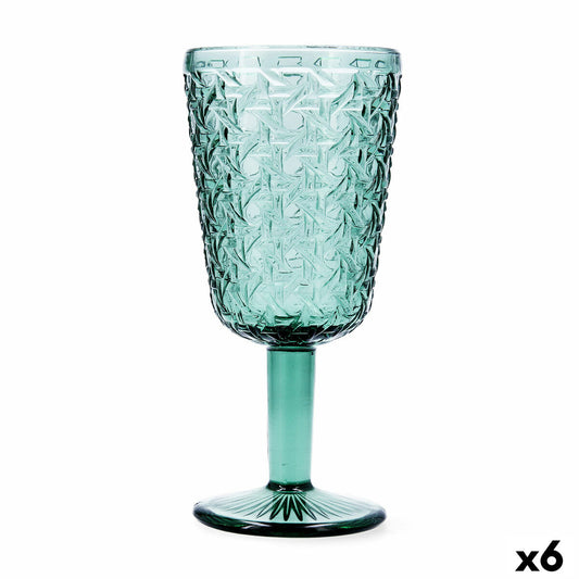 Wineglass Bidasoa Agata Green Glass 285 ml (6 Units) Bidasoa