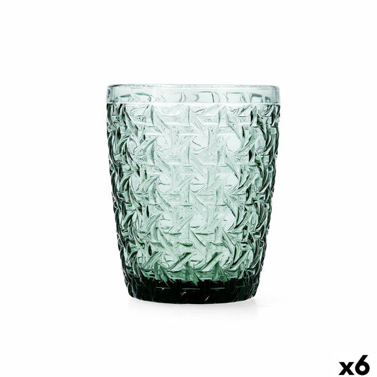 Glass Bidasoa Agata Green Glass 300 ml (6 Units) Bidasoa