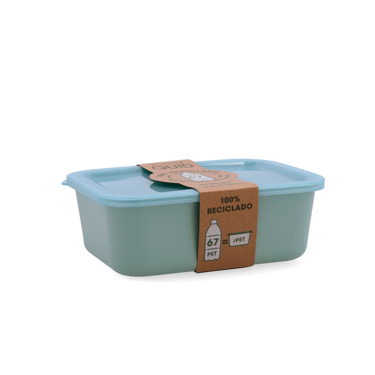 Rectangular Lunchbox with Lid Quid Inspira Green Plastic 1,34 L