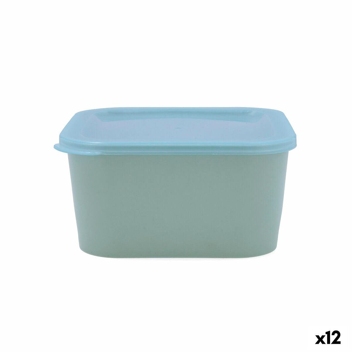 Square Lunch Box with Lid Quid Inspira 1,3 L Green Plastic (12 Units) Quid