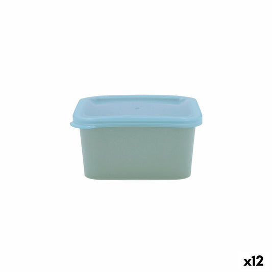 Square Lunch Box with Lid Quid Inspira 430 ml Blue Plastic (12 Units) Quid