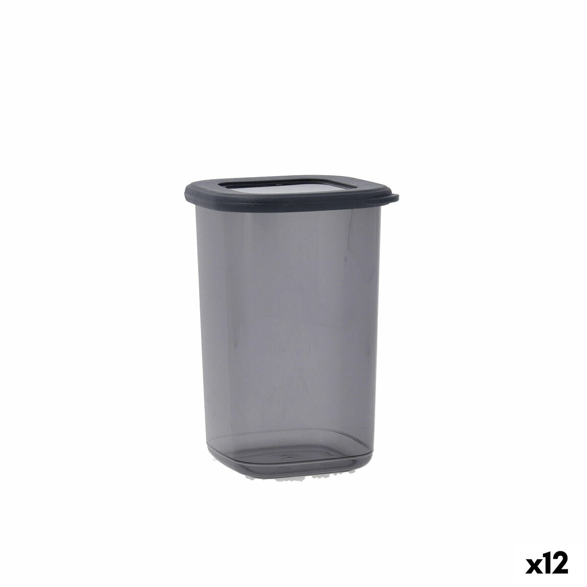 Tin Quid City With lid 1,2 L Grey Plastic (12 Units) Quid