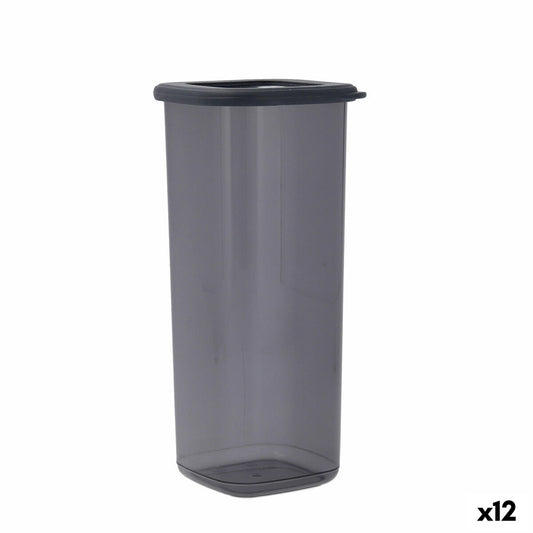 Tin Quid City With lid 1,75 L Grey Plastic (12 Units) Quid