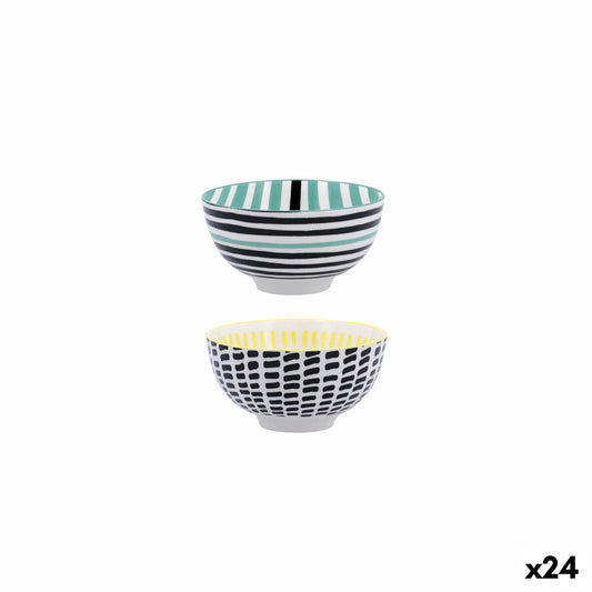 Bowl Bidasoa Zigzag Multicolour Ceramic 11 cm (24 Units) Bidasoa