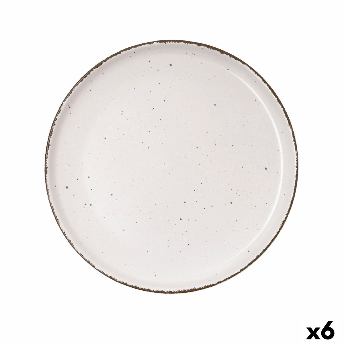 Flat Plate Quid Duna Beige Ceramic 26,5 x 2,8 cm (6 Units) Quid