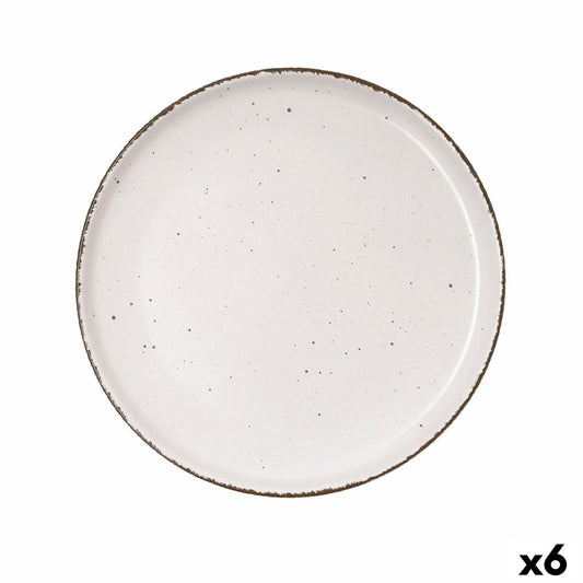 Flat Plate Quid Duna Beige Ceramic 26,5 x 2,8 cm (6 Units)