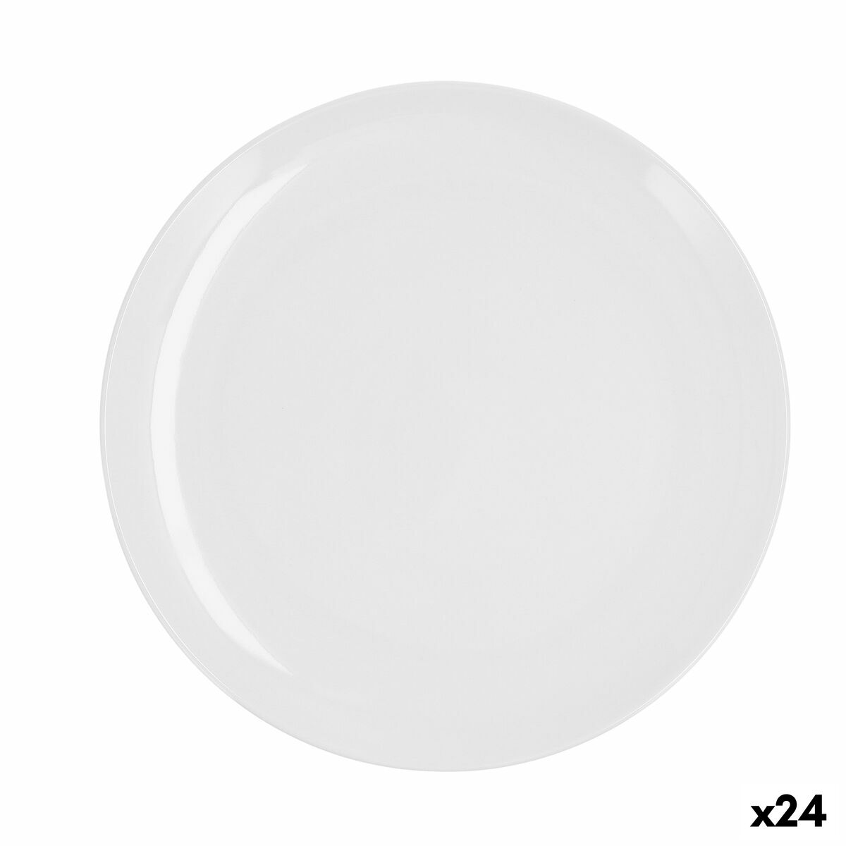 Flat Plate Quid Select Basic White Plastic 25 cm (24 Units) Quid