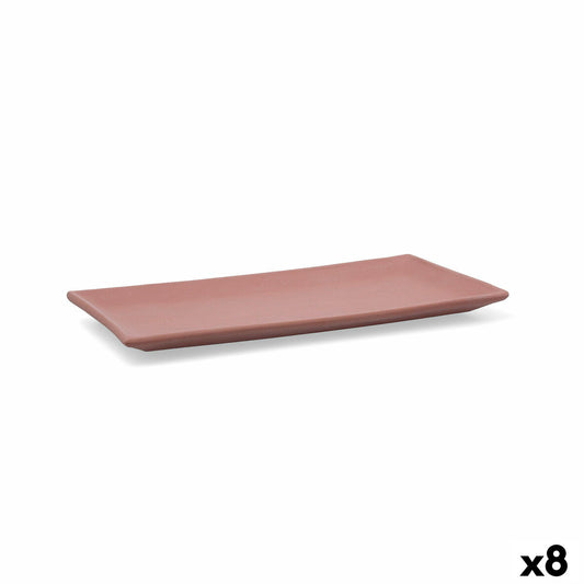 Snack tray Quid Mineral Gres Terracotta Ceramic 15 x 30 cm (8 Units) Quid