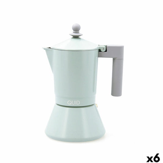 Italian Coffee Pot Quid Ozon Green Metal 6 Cups (6 Units) Quid