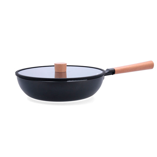 Pan Quid Naturalia Black Metal 28 cm With lid Stews Quid