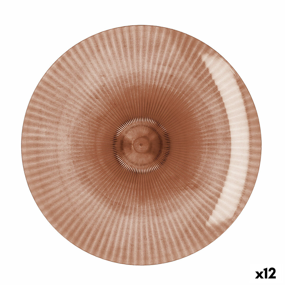 Flat Plate Quid Sunset Coral Plastic 26 cm (12 Units) Quid