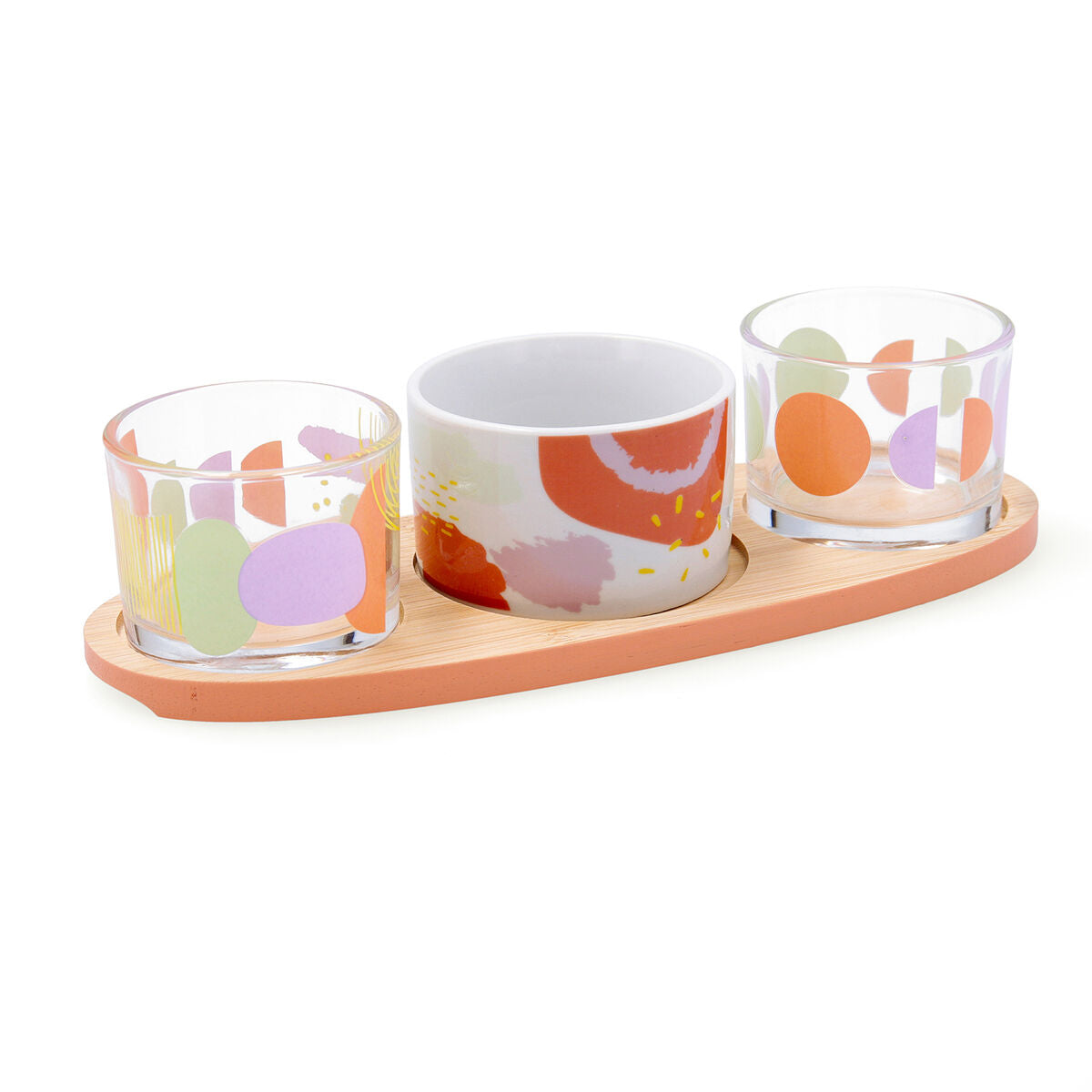 Serving set Quid Kaleido Multicolour Wood 25 x 10 x 5,5 cm (4 Pieces) Quid