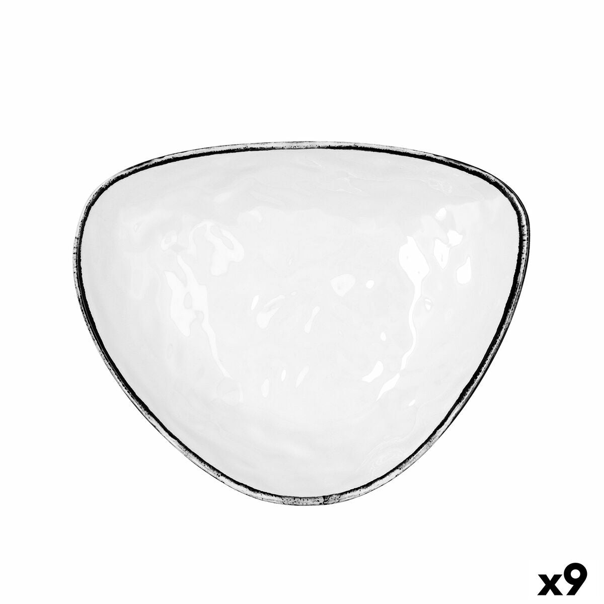 Flat Plate Quid Select Filo White Black Plastic Triangular 26 x 21 x 5,9 cm (9Units) Quid