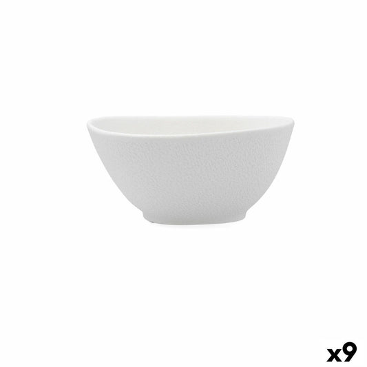 Bowl Bidasoa Fosil White Ceramic 14 X 13,9 X 6,8 CM Squared (9Units) Bidasoa