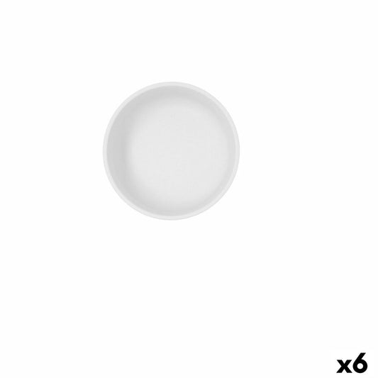 Bowl Bidasoa Fosil White Ceramic 11,8 x 11,8 x 5,9 cm (6 Units) Bidasoa