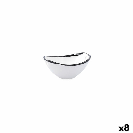 Bowl Ariane Vital Filo White Black Ceramic 11,6 cm (8 Units) Ariane