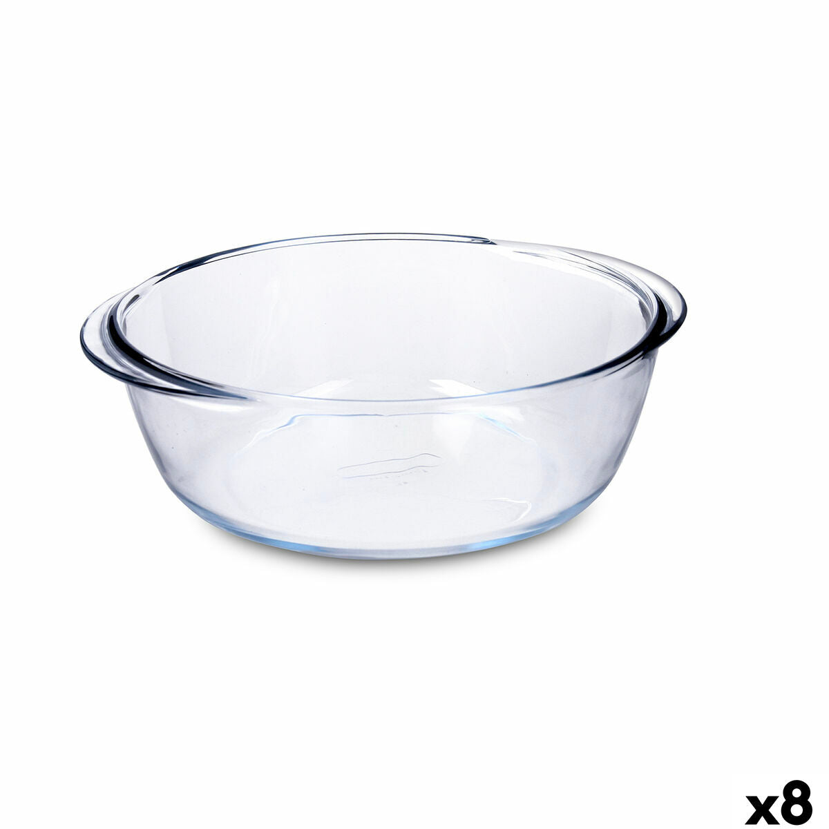 Serving Platter Pyrex Airfryer Transparent Glass Ø 26 cm 2,3 L (8 Units) Pyrex