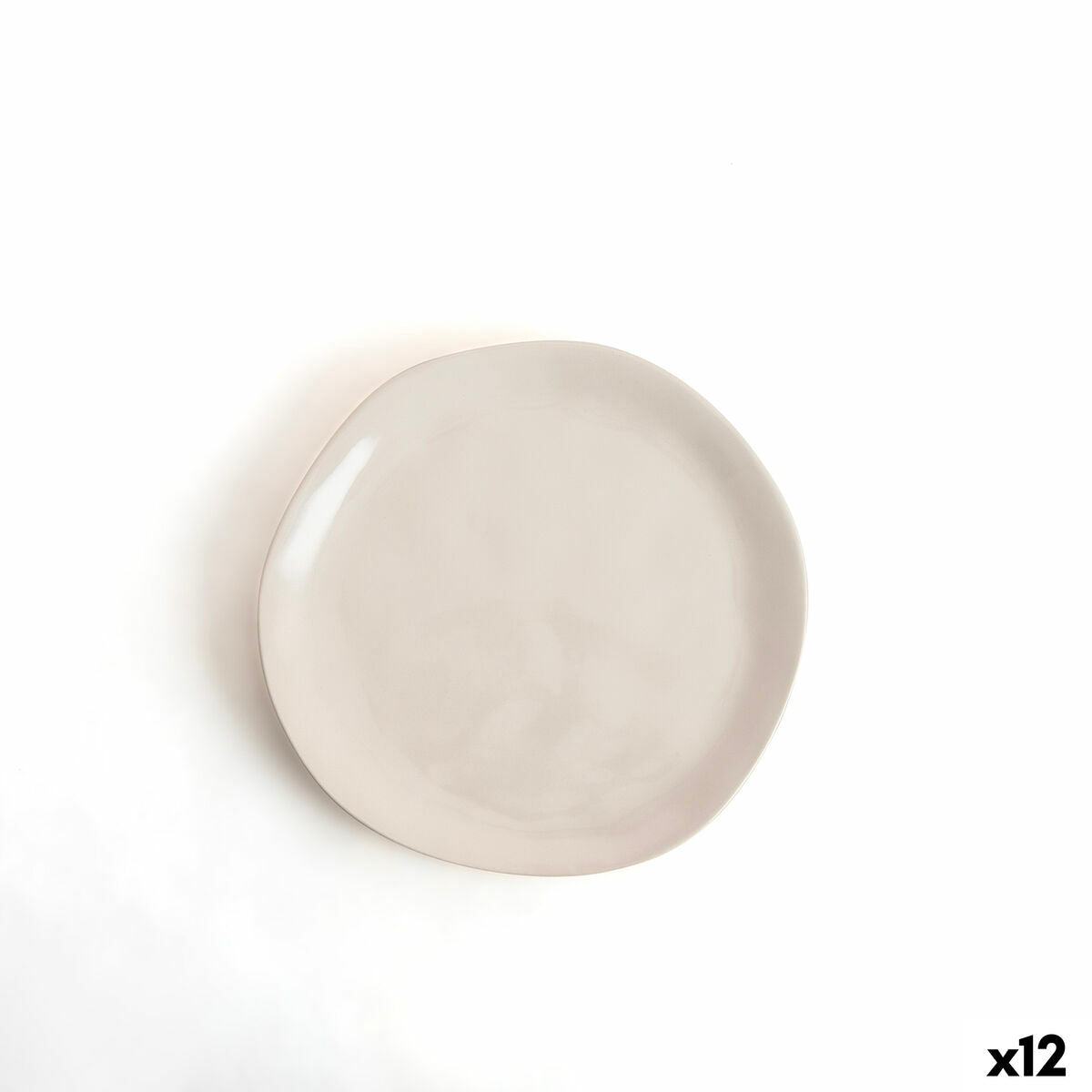 Dessert dish Bidasoa Cosmos White Ceramic Ø 20 cm (12 Units)