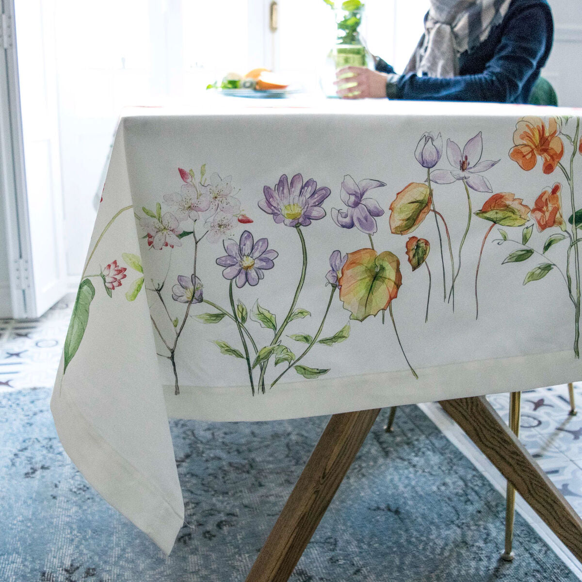 Tablecloth HappyFriday Secret garden Multicolour 150 x 150 cm HappyFriday