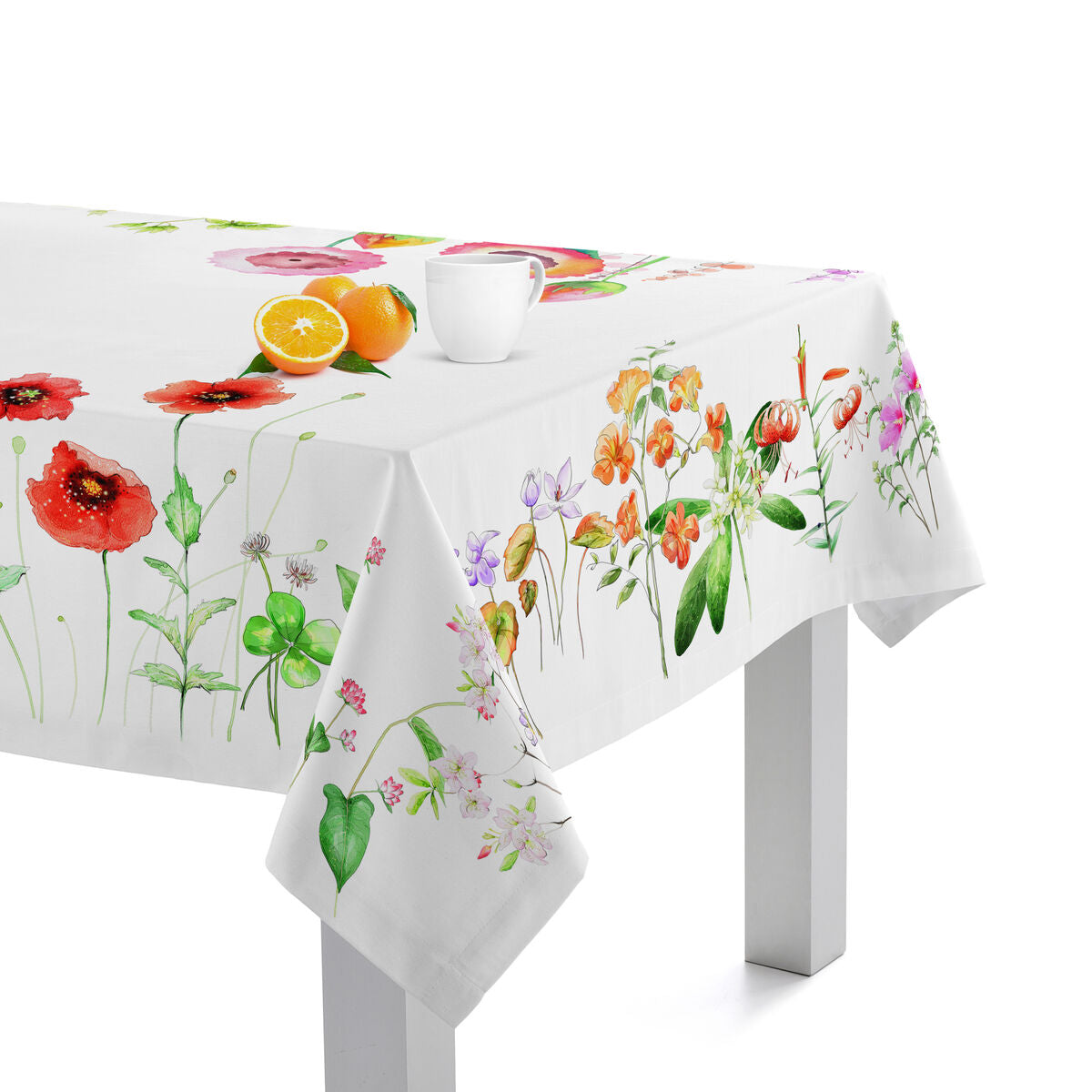 Tablecloth HappyFriday Secret garden Multicolour 150 x 150 cm HappyFriday