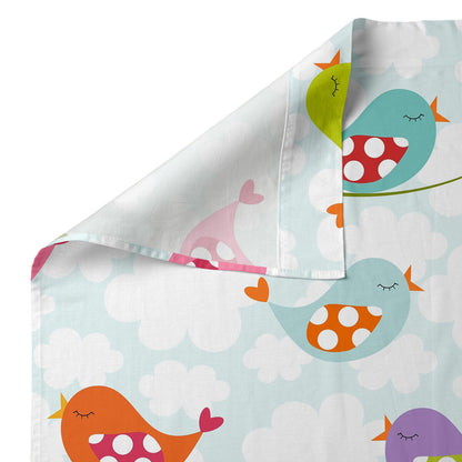 Bedding set HappyFriday Mr Fox Little Birds Multicolour Single 2 Pieces HappyFriday